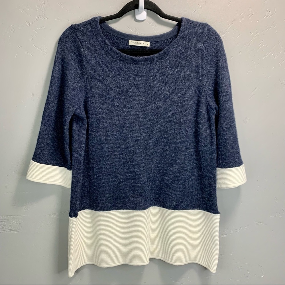 WoolOvers Two Tone Wool Alpaca Tunic Sweater